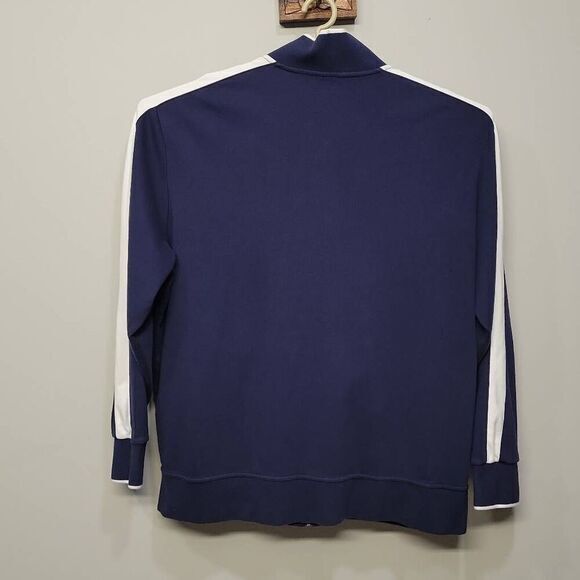 Polo Ralph Lauren Track Jacket XXL Navy Blue Full Zip 100% Cotton Interlocking - Picture 2 of 10